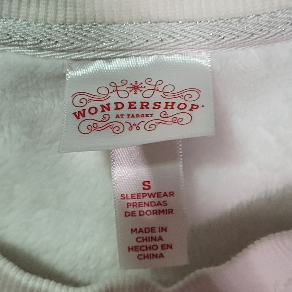 Wondershop Women's Plain White Sleepwear Pullover Sweater Size Small 🐈 - Picture 3 of 12